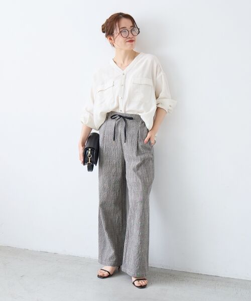 le.coeur blanc / ルクールブラン その他パンツ | グレンチェックスラブパンツ | 詳細14