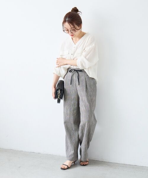 le.coeur blanc / ルクールブラン その他パンツ | グレンチェックスラブパンツ | 詳細15