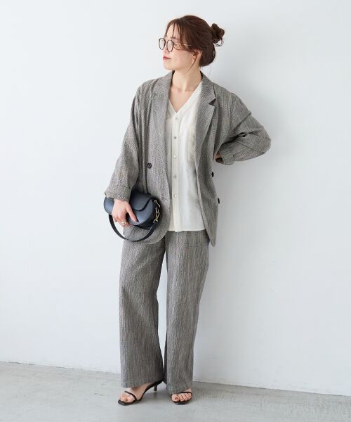 le.coeur blanc / ルクールブラン その他パンツ | グレンチェックスラブパンツ | 詳細17