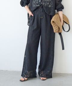 le.coeur blanc / ルクールブラン その他パンツ | フラワーメッシュレースワイドパンツ