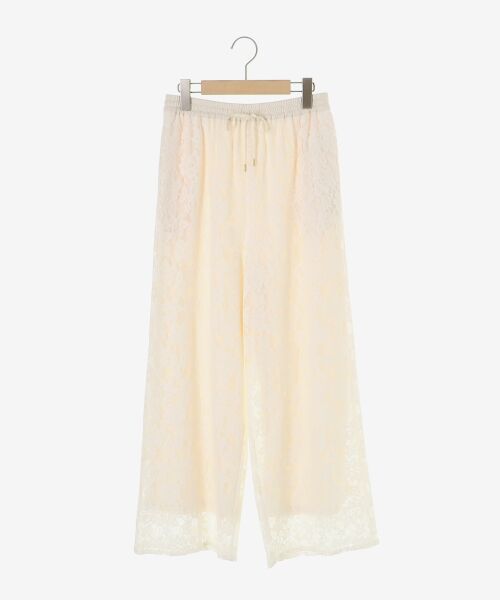 le.coeur blanc / ルクールブラン その他パンツ | フラワーメッシュレースワイドパンツ | 詳細1