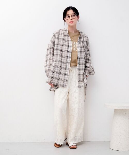 le.coeur blanc / ルクールブラン その他パンツ | フラワーメッシュレースワイドパンツ | 詳細10