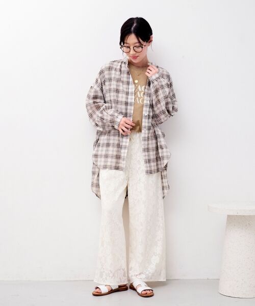 le.coeur blanc / ルクールブラン その他パンツ | フラワーメッシュレースワイドパンツ | 詳細11