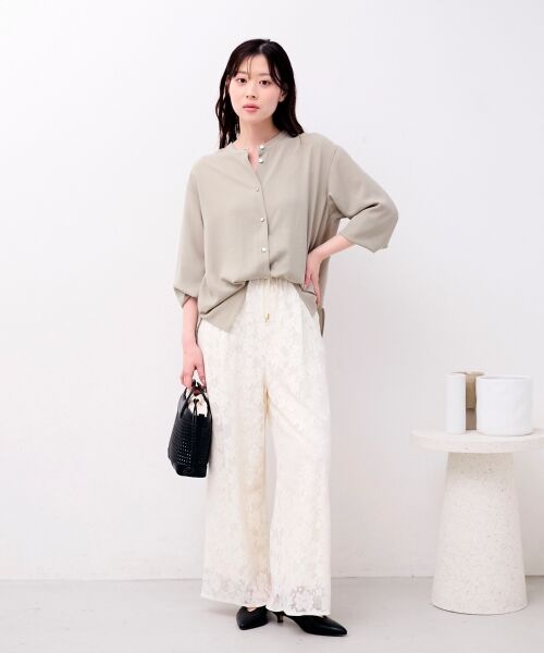 le.coeur blanc / ルクールブラン その他パンツ | フラワーメッシュレースワイドパンツ | 詳細14