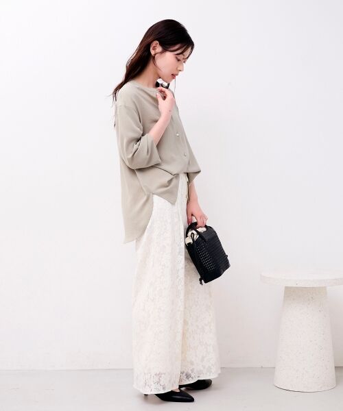 le.coeur blanc / ルクールブラン その他パンツ | フラワーメッシュレースワイドパンツ | 詳細15