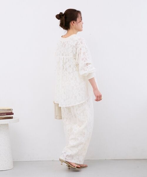 le.coeur blanc / ルクールブラン その他パンツ | フラワーメッシュレースワイドパンツ | 詳細20