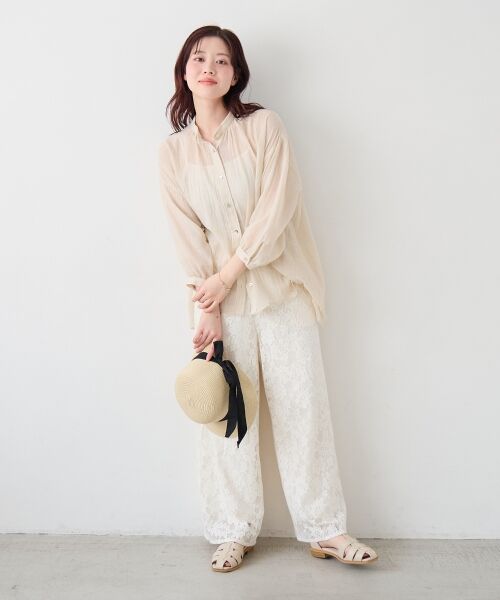 le.coeur blanc / ルクールブラン その他パンツ | フラワーメッシュレースワイドパンツ | 詳細22