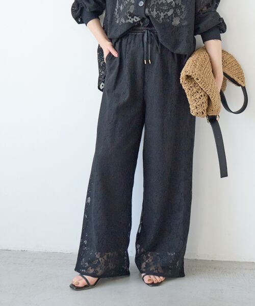 le.coeur blanc / ルクールブラン その他パンツ | フラワーメッシュレースワイドパンツ | 詳細26
