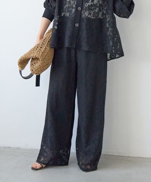 le.coeur blanc / ルクールブラン その他パンツ | フラワーメッシュレースワイドパンツ | 詳細27