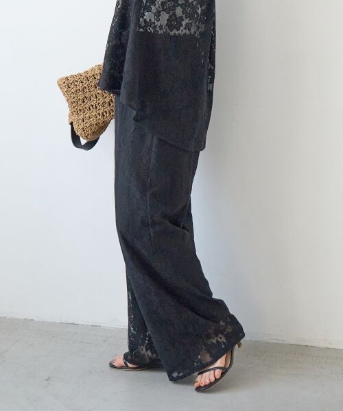 le.coeur blanc / ルクールブラン その他パンツ | フラワーメッシュレースワイドパンツ | 詳細28