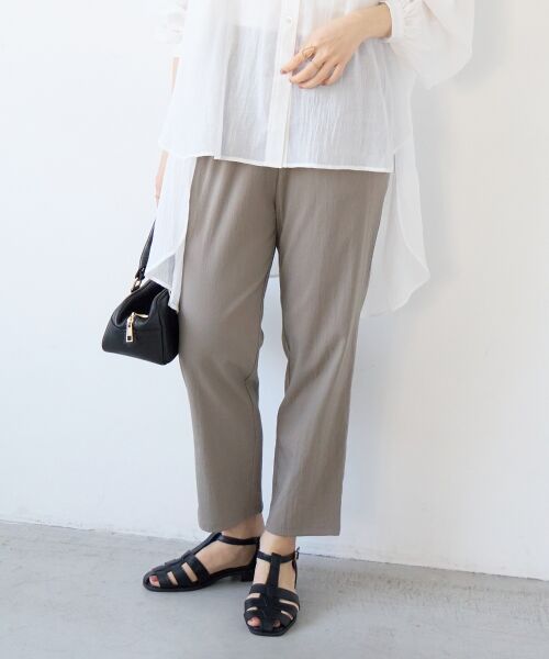 le.coeur blanc / ルクールブラン その他パンツ | ストレッチツータックテーパード（モカ）