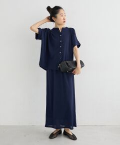 le.coeur blanc / ルクールブラン ロング・マキシ丈ワンピース | リネンタッチミラノリブカーデ×スカートセット