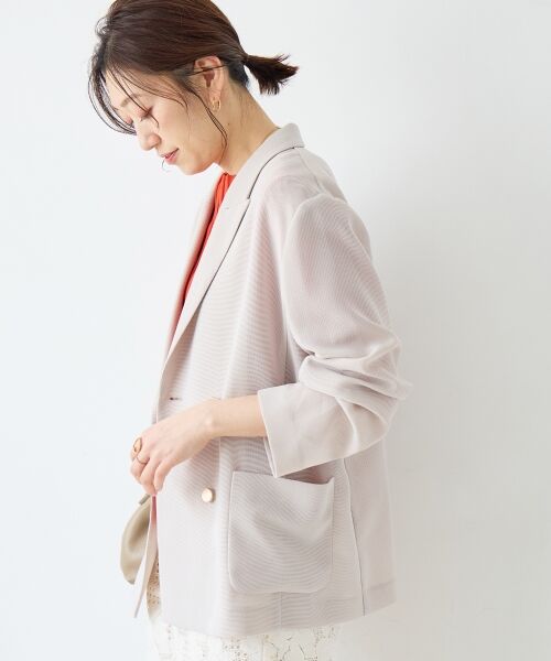 le.coeur blanc / ルクールブラン その他アウター | メッシュダブルブレストジャケット | 詳細13