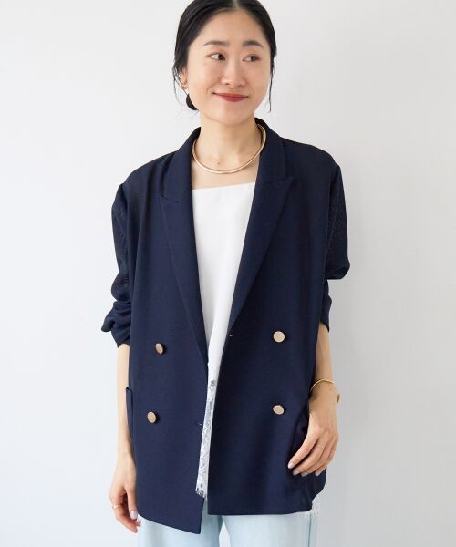 le.coeur blanc / ルクールブラン その他アウター | メッシュダブルブレストジャケット | 詳細23