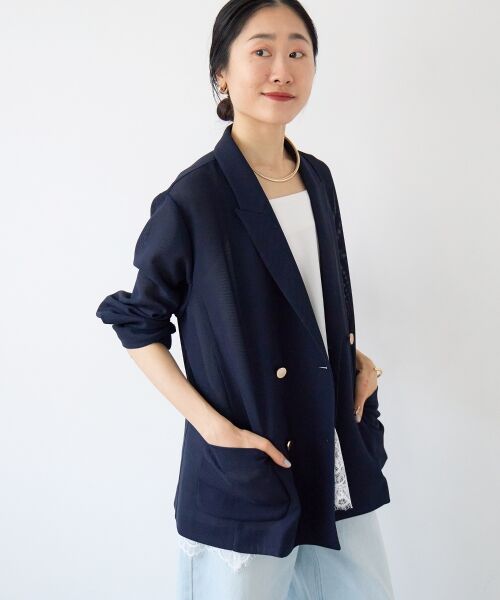 le.coeur blanc / ルクールブラン その他アウター | メッシュダブルブレストジャケット | 詳細24