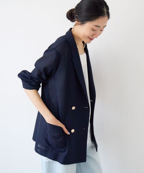 le.coeur blanc / ルクールブラン その他アウター | メッシュダブルブレストジャケット | 詳細25