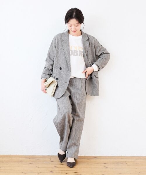 le.coeur blanc / ルクールブラン テーラードジャケット | グレンチェックスラブテーラードジャケット | 詳細12