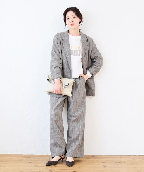 le.coeur blanc / ルクールブラン テーラードジャケット | グレンチェックスラブテーラードジャケット | 詳細13