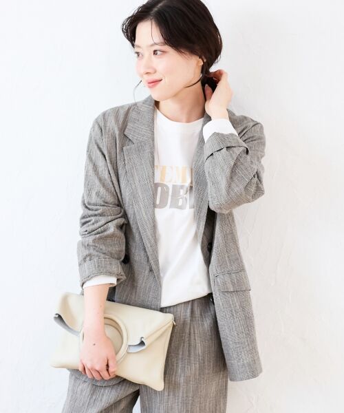 le.coeur blanc / ルクールブラン テーラードジャケット | グレンチェックスラブテーラードジャケット | 詳細14