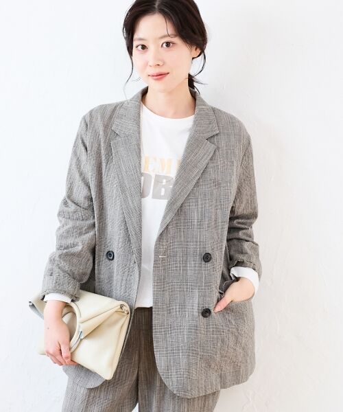 le.coeur blanc / ルクールブラン テーラードジャケット | グレンチェックスラブテーラードジャケット | 詳細15