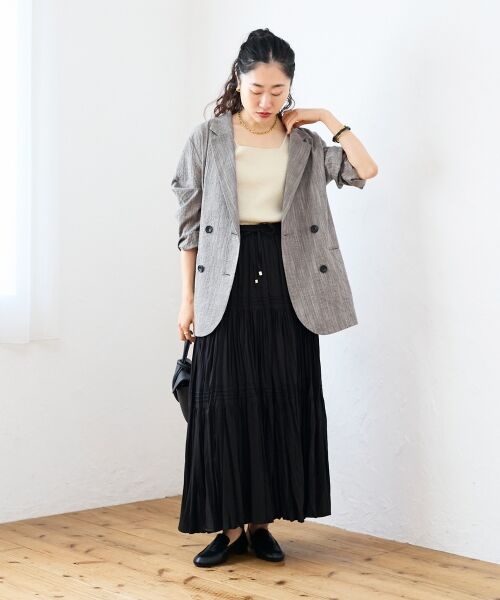 le.coeur blanc / ルクールブラン テーラードジャケット | グレンチェックスラブテーラードジャケット | 詳細16