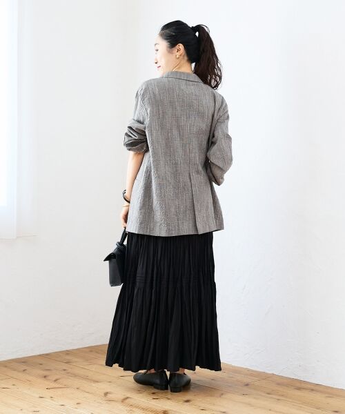 le.coeur blanc / ルクールブラン テーラードジャケット | グレンチェックスラブテーラードジャケット | 詳細18