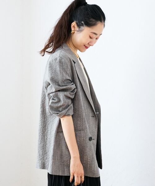 le.coeur blanc / ルクールブラン テーラードジャケット | グレンチェックスラブテーラードジャケット | 詳細22