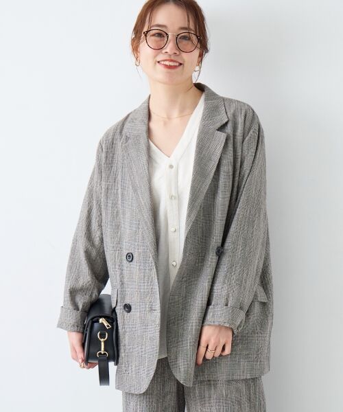 le.coeur blanc / ルクールブラン テーラードジャケット | グレンチェックスラブテーラードジャケット | 詳細26