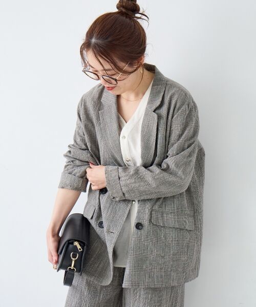 le.coeur blanc / ルクールブラン テーラードジャケット | グレンチェックスラブテーラードジャケット | 詳細27