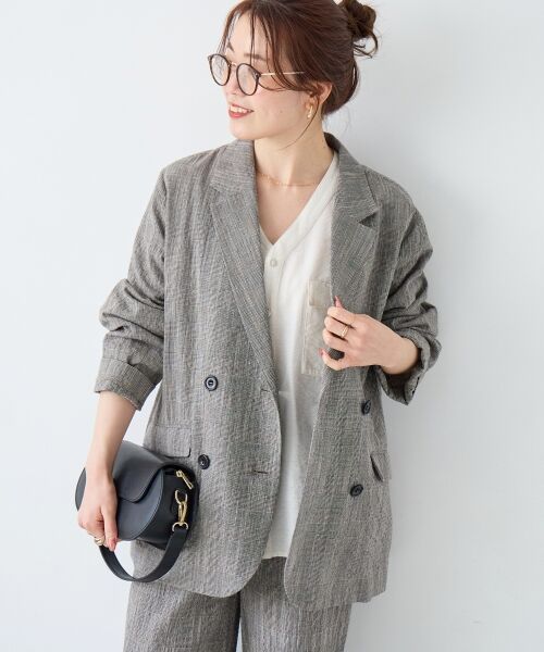 le.coeur blanc / ルクールブラン テーラードジャケット | グレンチェックスラブテーラードジャケット | 詳細29