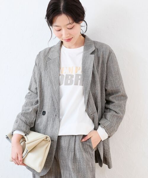 le.coeur blanc / ルクールブラン テーラードジャケット | グレンチェックスラブテーラードジャケット | 詳細3
