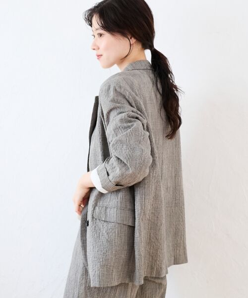 le.coeur blanc / ルクールブラン テーラードジャケット | グレンチェックスラブテーラードジャケット | 詳細4