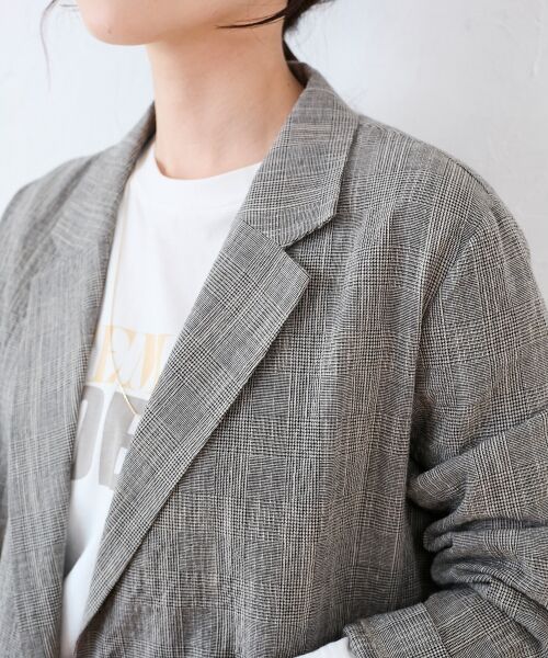 le.coeur blanc / ルクールブラン テーラードジャケット | グレンチェックスラブテーラードジャケット | 詳細5