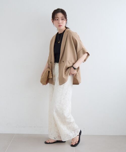 le.coeur blanc / ルクールブラン テーラードジャケット | タンブラーハーフスリーブテーラードジャケット | 詳細10