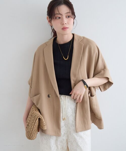 le.coeur blanc / ルクールブラン テーラードジャケット | タンブラーハーフスリーブテーラードジャケット | 詳細2