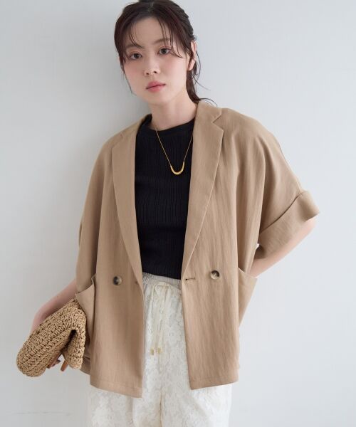 le.coeur blanc / ルクールブラン テーラードジャケット | タンブラーハーフスリーブテーラードジャケット | 詳細3