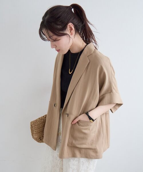 le.coeur blanc / ルクールブラン テーラードジャケット | タンブラーハーフスリーブテーラードジャケット | 詳細4