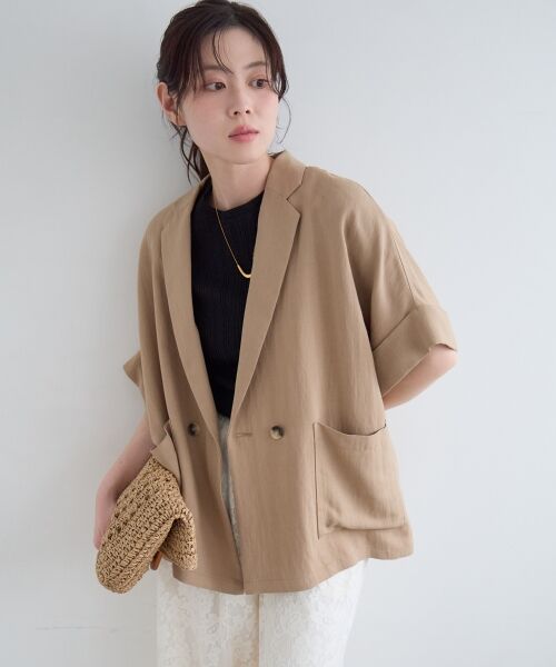 le.coeur blanc / ルクールブラン テーラードジャケット | タンブラーハーフスリーブテーラードジャケット | 詳細5