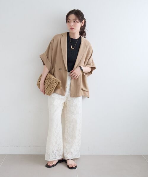 le.coeur blanc / ルクールブラン テーラードジャケット | タンブラーハーフスリーブテーラードジャケット | 詳細8