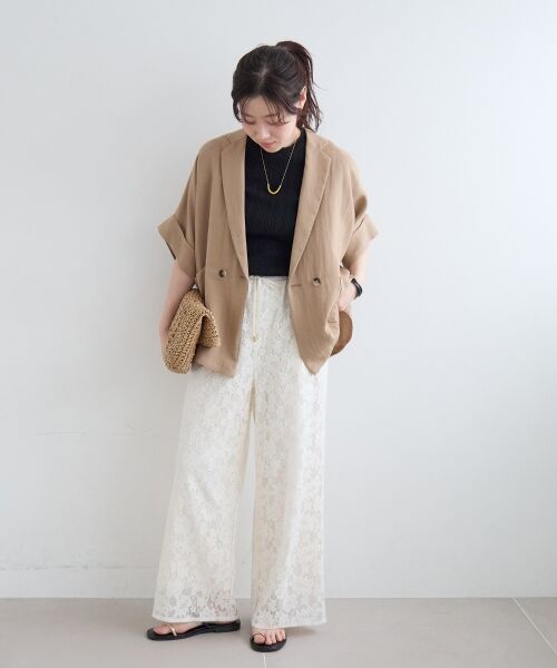 le.coeur blanc / ルクールブラン テーラードジャケット | タンブラーハーフスリーブテーラードジャケット | 詳細9