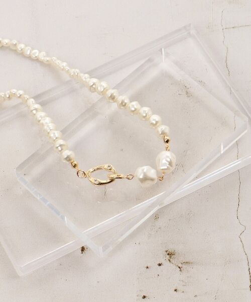 le.coeur blanc / ルクールブラン ネックレス・ペンダント・チョーカー | ニュアンスモチーフ×パールネックレス（ホワイト）