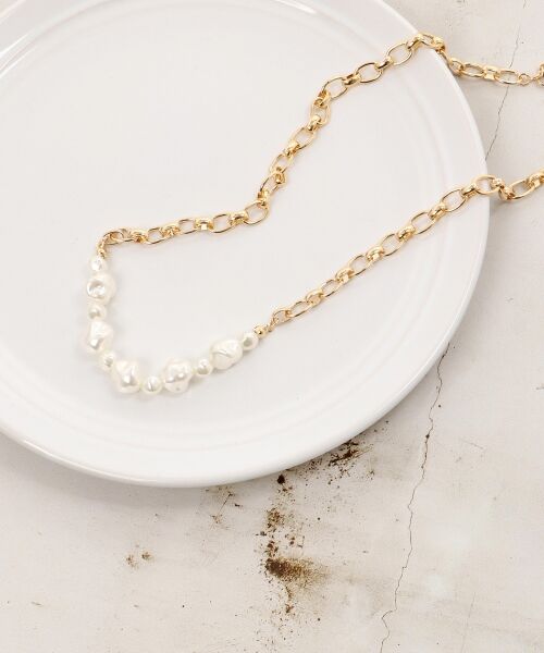 le.coeur blanc / ルクールブラン ネックレス・ペンダント・チョーカー | パール×チェーンネックレス（ホワイト）