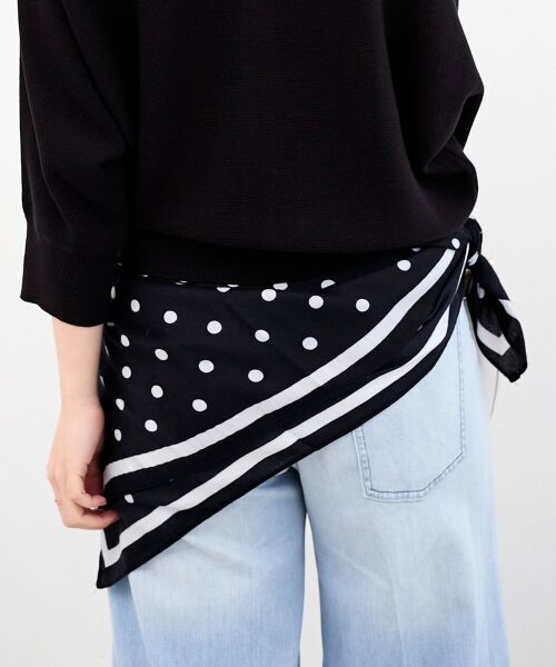 le.coeur blanc / ルクールブラン バンダナ・スカーフ | ドット大判スカーフ | 詳細16