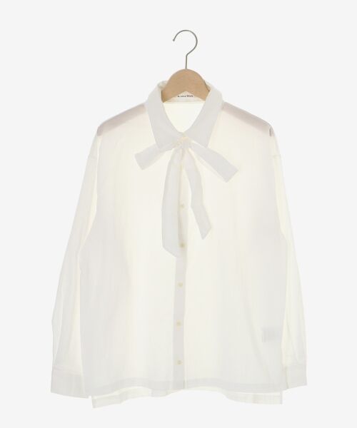 le.coeur blanc / ルクールブラン シャツ・ブラウス | 《WEB限定アイテム》コットン2Wayボウタイブラウス | 詳細1