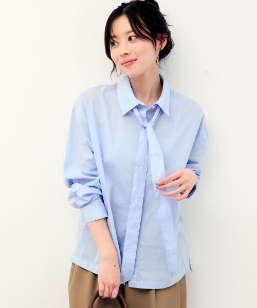 le.coeur blanc / ルクールブラン シャツ・ブラウス | 《WEB限定アイテム》コットン2Wayボウタイブラウス | 詳細18