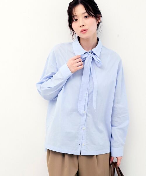 le.coeur blanc / ルクールブラン シャツ・ブラウス | 《WEB限定アイテム》コットン2Wayボウタイブラウス | 詳細19