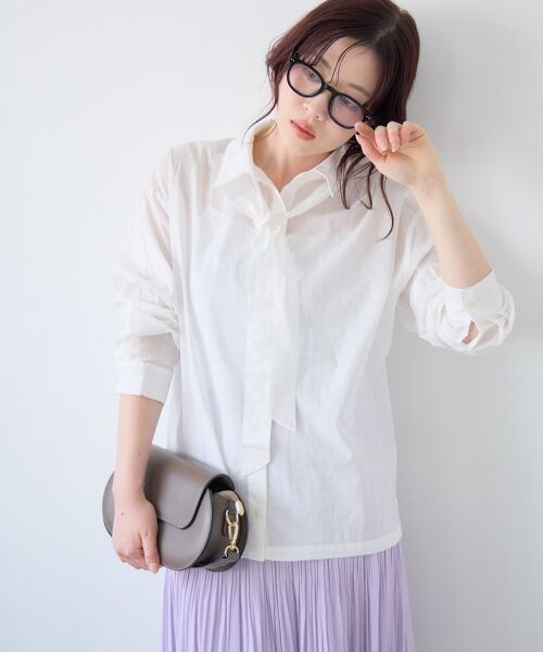 le.coeur blanc / ルクールブラン シャツ・ブラウス | 《WEB限定アイテム》コットン2Wayボウタイブラウス | 詳細2