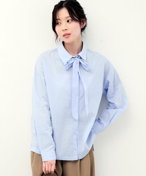 le.coeur blanc / ルクールブラン シャツ・ブラウス | 《WEB限定アイテム》コットン2Wayボウタイブラウス | 詳細21
