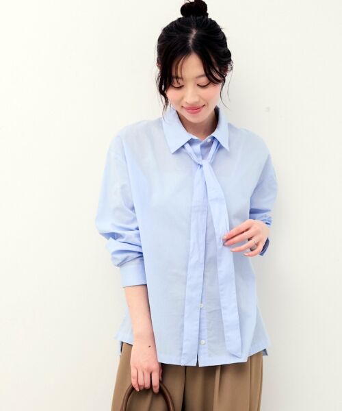 le.coeur blanc / ルクールブラン シャツ・ブラウス | 《WEB限定アイテム》コットン2Wayボウタイブラウス | 詳細22