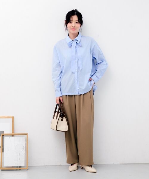 le.coeur blanc / ルクールブラン シャツ・ブラウス | 《WEB限定アイテム》コットン2Wayボウタイブラウス | 詳細28